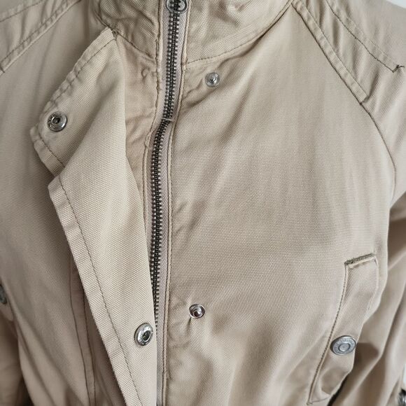Kensie Tan Cotton Canvas Utility Jacket M - Picture 8 of 13